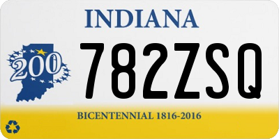 IN license plate 782ZSQ