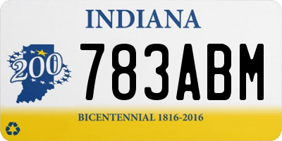 IN license plate 783ABM