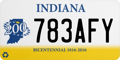 IN license plate 783AFY