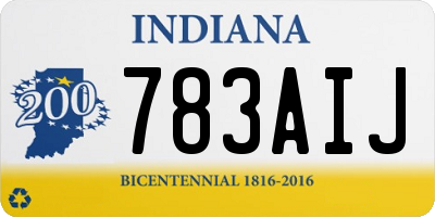 IN license plate 783AIJ