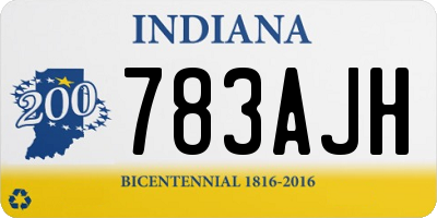 IN license plate 783AJH