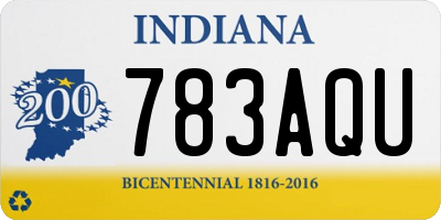 IN license plate 783AQU