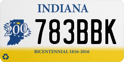 IN license plate 783BBK