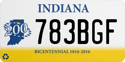 IN license plate 783BGF