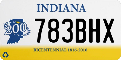 IN license plate 783BHX