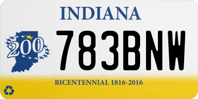 IN license plate 783BNW