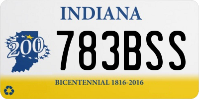 IN license plate 783BSS