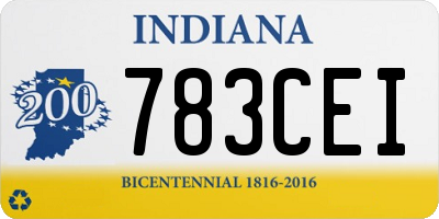 IN license plate 783CEI