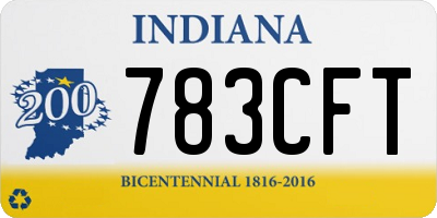 IN license plate 783CFT