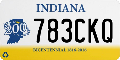 IN license plate 783CKQ