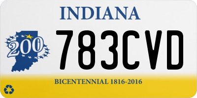 IN license plate 783CVD