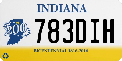 IN license plate 783DIH