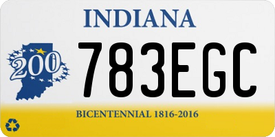 IN license plate 783EGC