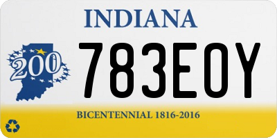 IN license plate 783EOY