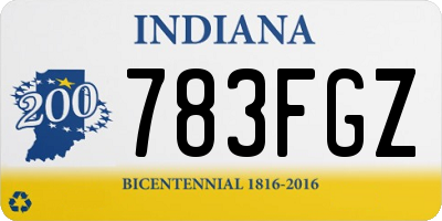 IN license plate 783FGZ