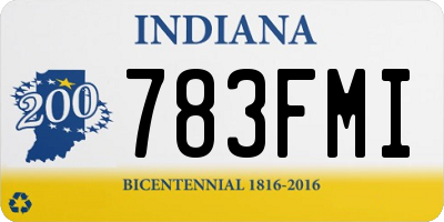 IN license plate 783FMI