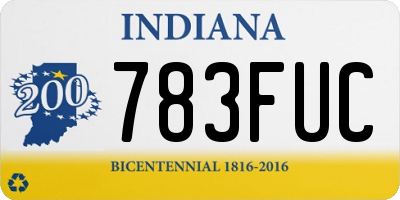 IN license plate 783FUC