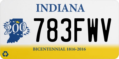 IN license plate 783FWV