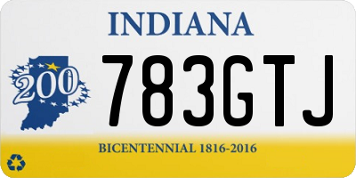 IN license plate 783GTJ