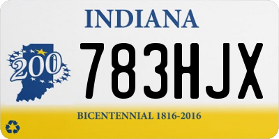 IN license plate 783HJX