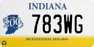 IN license plate 783WG