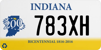 IN license plate 783XH
