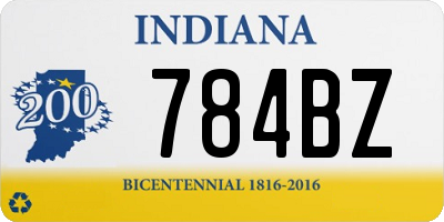 IN license plate 784BZ