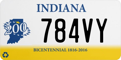 IN license plate 784VY