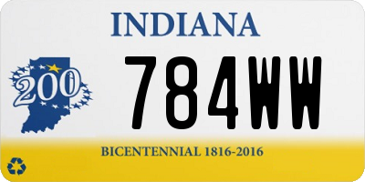 IN license plate 784WW