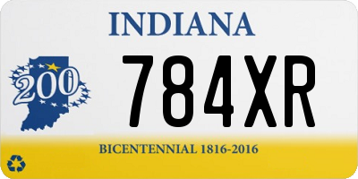 IN license plate 784XR