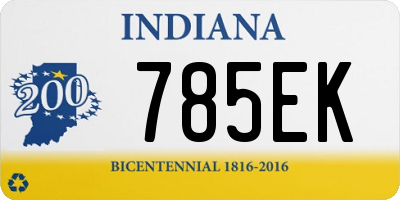 IN license plate 785EK