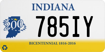 IN license plate 785IY