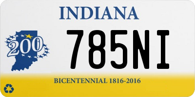 IN license plate 785NI