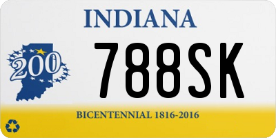 IN license plate 788SK