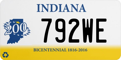 IN license plate 792WE