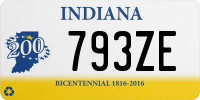 IN license plate 793ZE