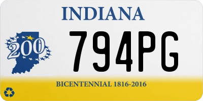 IN license plate 794PG