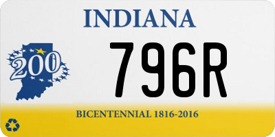 IN license plate 796R