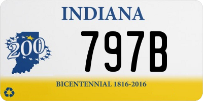 IN license plate 797B