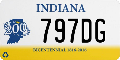 IN license plate 797DG