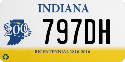 IN license plate 797DH