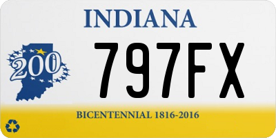 IN license plate 797FX