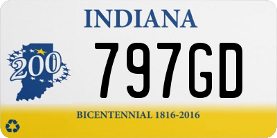 IN license plate 797GD