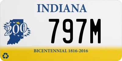 IN license plate 797M