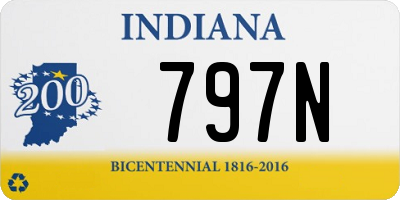 IN license plate 797N