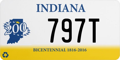 IN license plate 797T