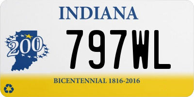 IN license plate 797WL