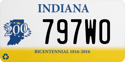 IN license plate 797WO
