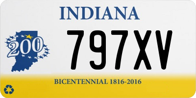 IN license plate 797XV