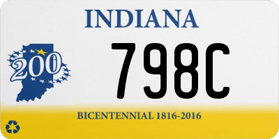 IN license plate 798C